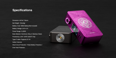 LOST VAPE CENTAURUS M200 боксмод (Galaxy Black)
