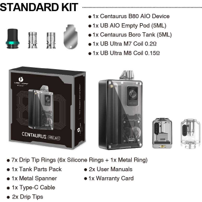 Lost Vape Centaurus B80 AIO KIT (Gush Black)