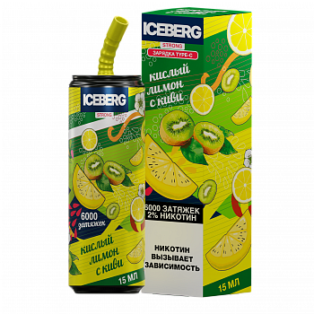 ICEBERG XXL 6000 POD-1 "КИСЛЫЙ ЛИМОН КИВИ / SOUR LEMON WITH A KIWI" 20